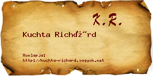 Kuchta Richárd névjegykártya
